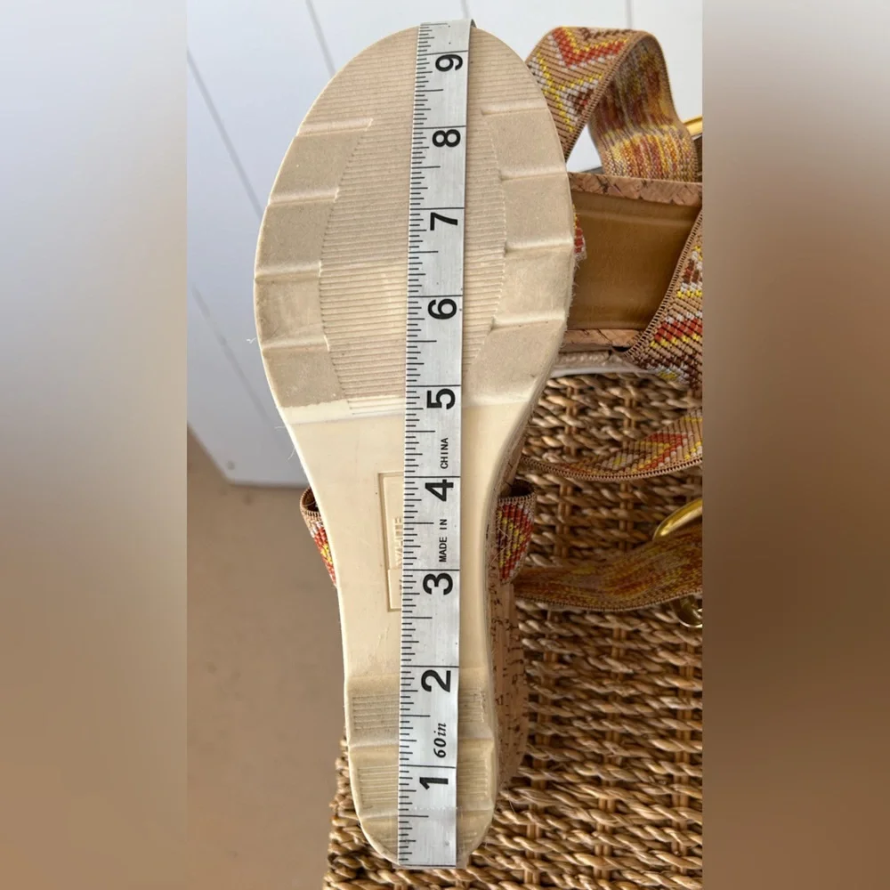 White‎ Mountain Women’s Pearle Cork Espadrille Wedge Size 8.5M